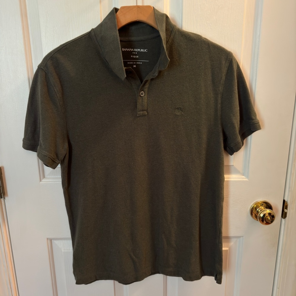 Green polo shirt
